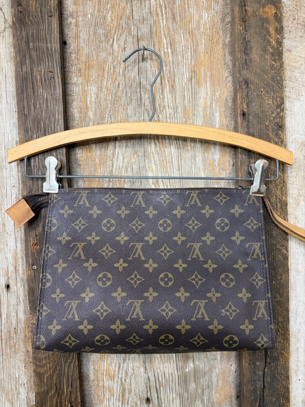 VTG Louis Vuitton Monogram Clutch Toiletry Pouch Cosmetic Bag 26 Large - Picture 7 of 16